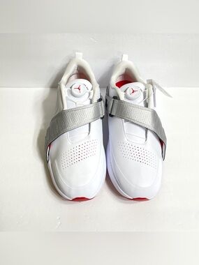 NIKE AIR JORDAN Air Rev Golf Cleats Men's Size 11 FV6338-100 White Silver Red
